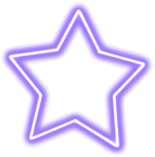 Purple neon star icon